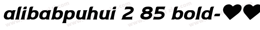 alibabpuhui 2 85 bold字体转换